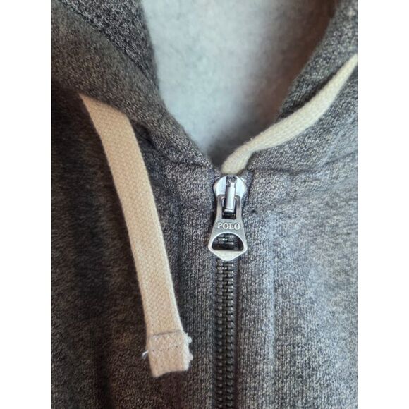Polo Ralph Lauren Heather Grey Cotton Blend Full Zipper Hoodie Sweatshirt sz 4XB - Picture 5 of 11